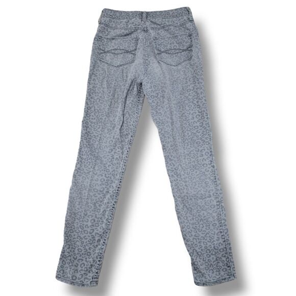 Abercrombie & Fitch Jeans Size 2 W 26 Women's Skinny Jeans Leopard Print Animal - Picture 2 of 7